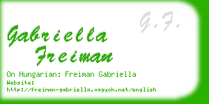 gabriella freiman business card